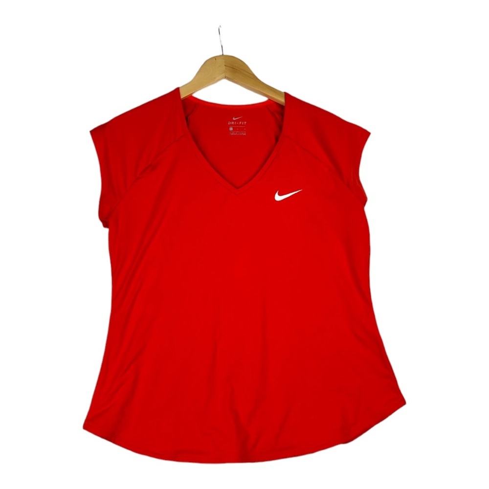 Nike Women's Red Court Pure Tennis Top Size Large‎